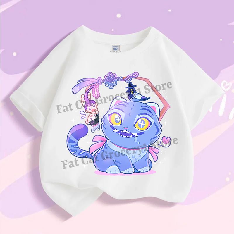 Детская футболка K-pop Demon Hunter, милые футболки с Руми, Мирой и Зои, летняя одежда с коротким рукавом для девочек и мальчиков, детские повседневные топы из хлопка, подарок