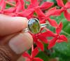 Natural Tourmaline Two Tone 925 Sterling Silver Gemstone Ring Sz 7 Christmas