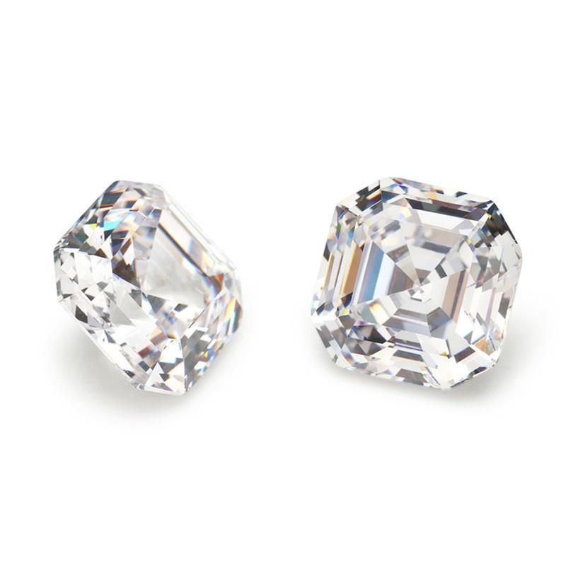 Cellacity White Short Square Aschi Mosanite 0.5 Cct-7.0 CT-D Color Laboratory Grown Diamond GRA Certificate