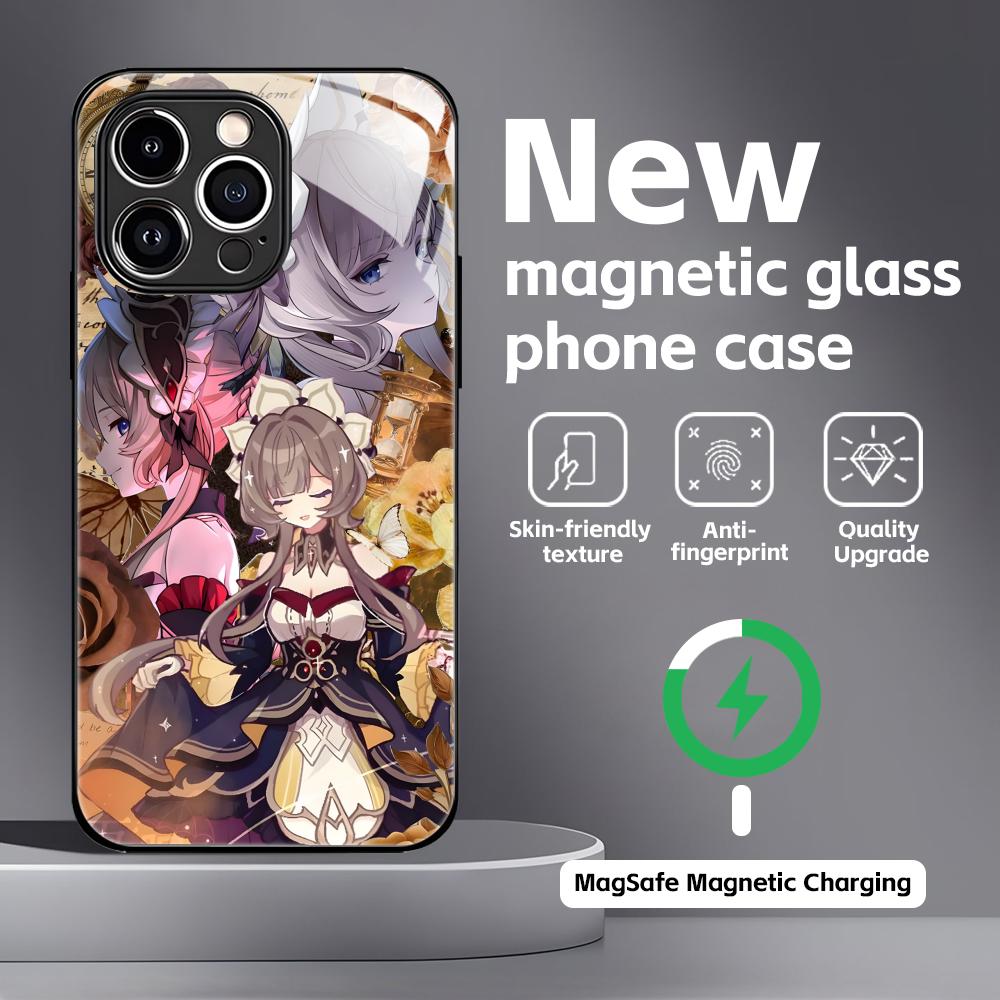 genshin impact Sandrone  Phone Case For iPhone17 16 15 14 13 12 11 X XR XS 8 Plus Mini Pro Max Glass Magnetic Case