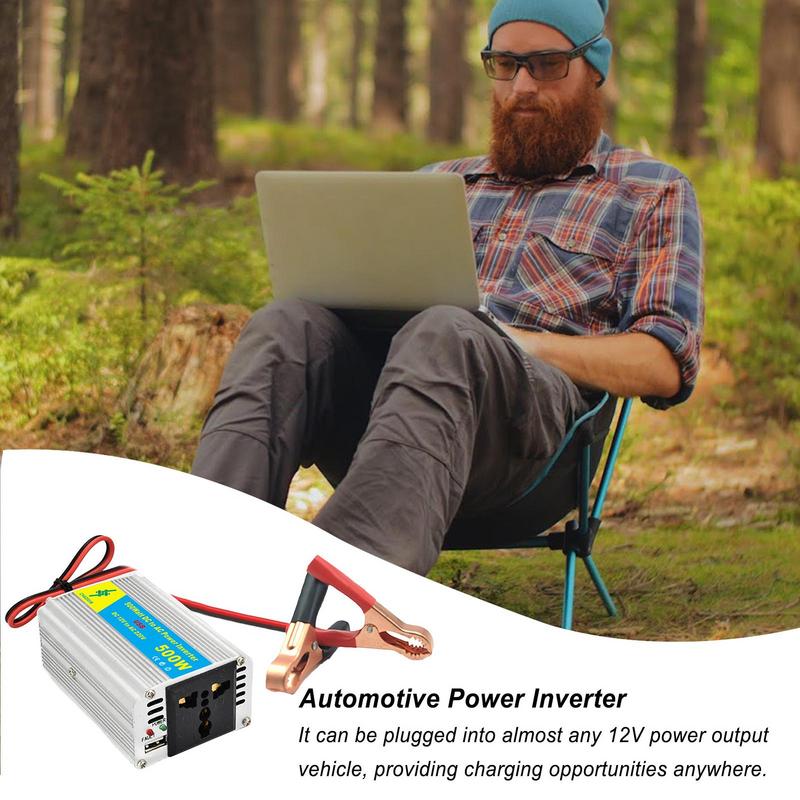 Чистая синусоида солнечный инвертор мощность 500 Вт DC 12 В AC автомобильный мобильный зарядный преобразователь USB 220 В преобразователь частоты телефонный инвертор часть