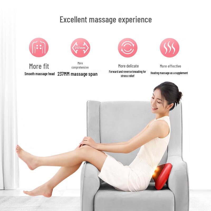 OGAWA OG2101 Rechargeable Neck Shoulder Waist Massage Pillow with Heat