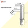 Однорычажный смеситель для раковины из нержавеющей стали 304