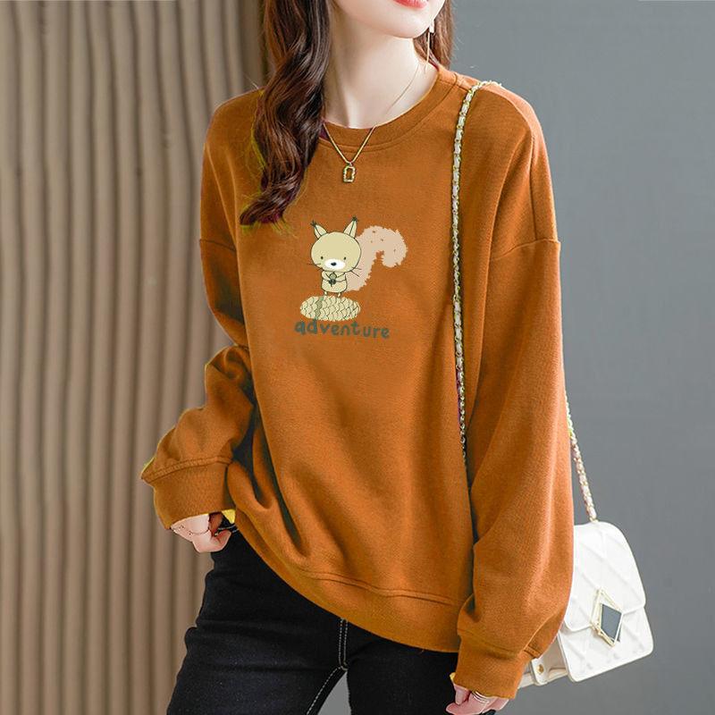 Весенне-осенний женский пуловер, толстовка с теплым низом и верхом, свободная толстовка с капюшоном для женщин