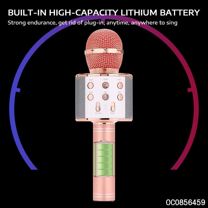 Караоке-микрофон для детей и взрослых, Bluetooth, поющий микрофон, эффект эха, встроенный динамик, портативный, для вечеринок, путешествий, подарков