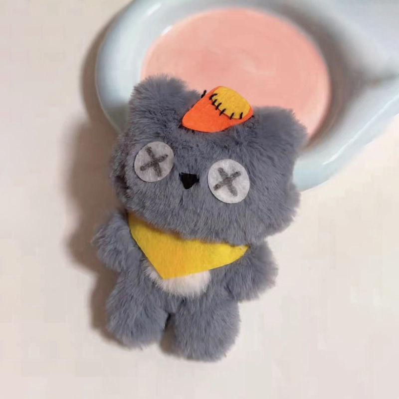 Мультяшный серый волк плюшевая игрушка животное кулон мягкая кукла брелок рюкзак автомобильный брелок декор детский подарок