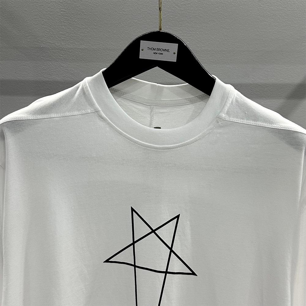 Мужская хлопковая футболка с коротким рукавом и принтом пяти звезд, весна/лето 2020 г.