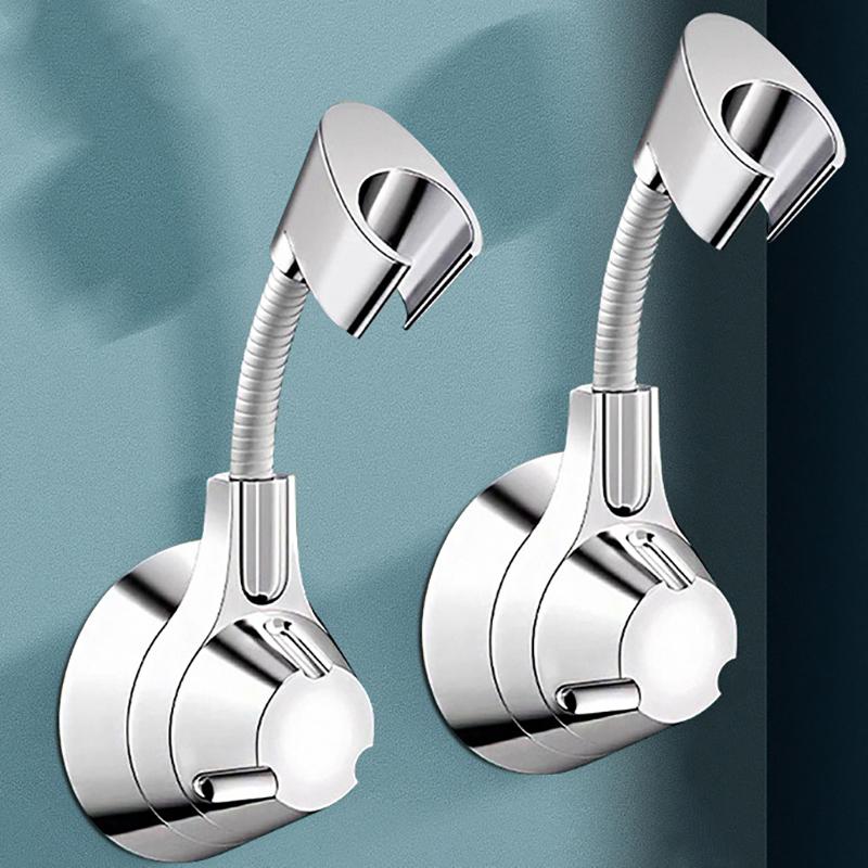 Держатель для душа на присоске Регулируемый держатель насадки для душа Ручной держатель с насадкой Без ударов Многоугольный поворотный кронштейн для душа