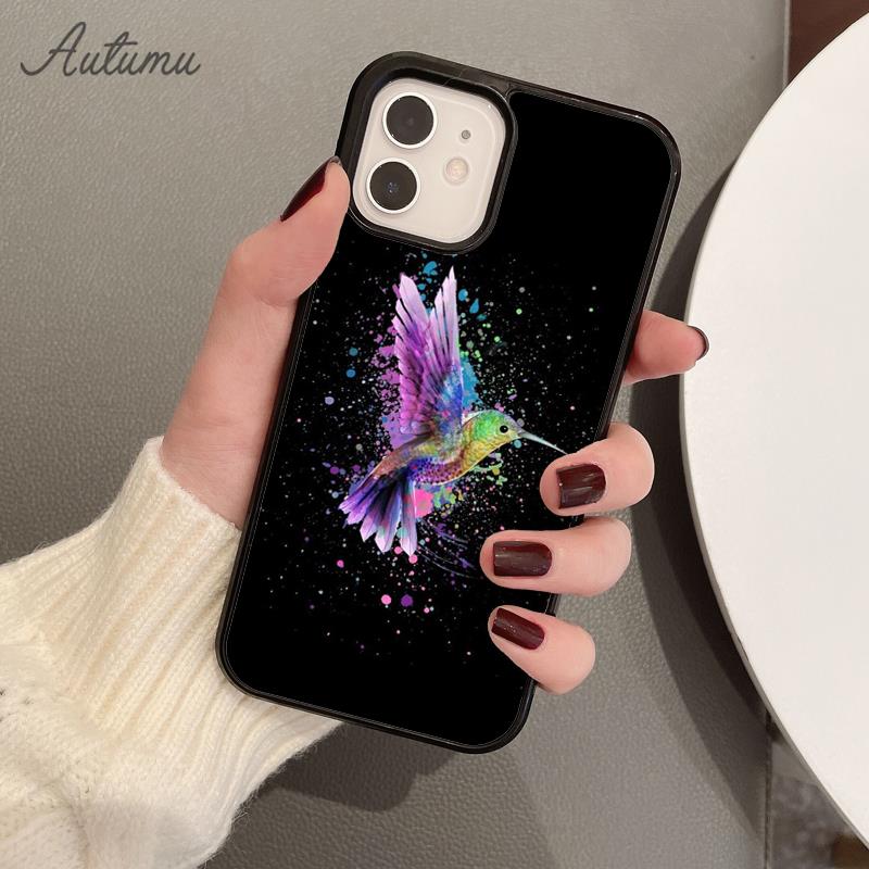 Чехол для телефона Колибри для iPhone 11 12 13 14 Pro Max mini X XR XS SE 2020 6S 7 8 Plus Samsung Galaxy S21 S22 Чехол-накладка coque
