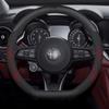 Для Alfa Romeo Giulia Stelvio Giulietta 159 147 156 Mito Sportiva Карбоновое волокно Замша Накладка на руль автомобиля Автоаксессуары