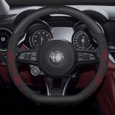 Для Alfa Romeo Giulia Stelvio Giulietta 159 147 156 Mito Sportiva Карбоновое волокно Замша Накладка на руль автомобиля Автоаксессуары