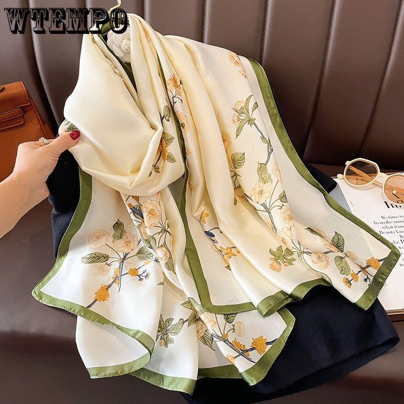Elegant Temperament Scarf for Women Summer Air Conditioning Shawl Travel Photography Versatile Scarf