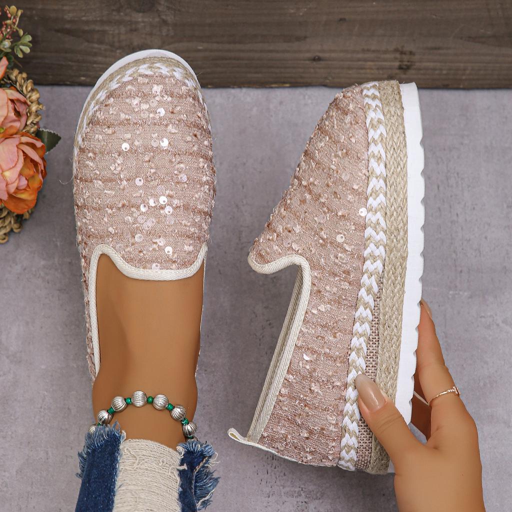 Fashion Platform Loafers Dress Flat Shoes Woman Sneaker Round Toe Low Heels Elegant Stylish Summer Comfortable Trend