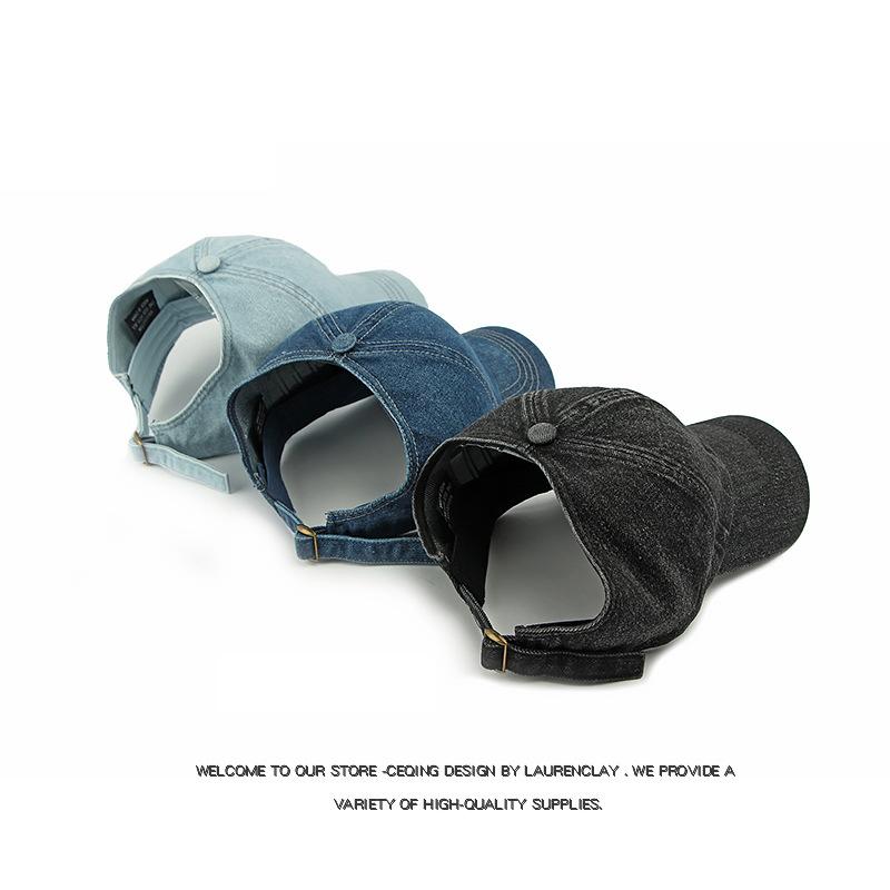 Весна Осень Женская Солнцезащитная Шляпа Хвост Панама Джинсовая Бейсболка