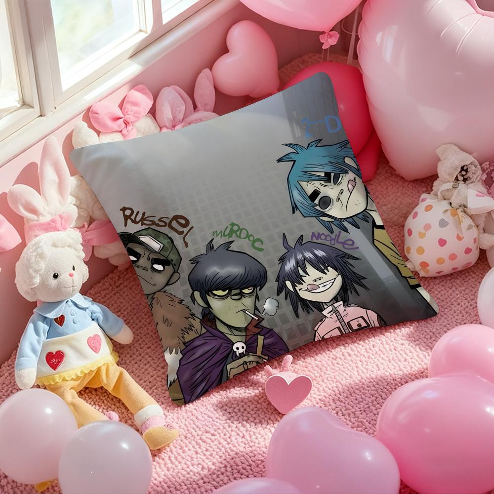 Музыкальные принты G-Gorillaz Наволочка с принтом Подушка для гостиной, дивана и спальни