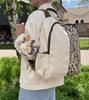 Backpack Women 10100 Beige Textile