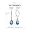 925 Sterling Silver Fresh Blue and White Hoop Earring For Anniversary Wedding Jewelry GiftsGood product