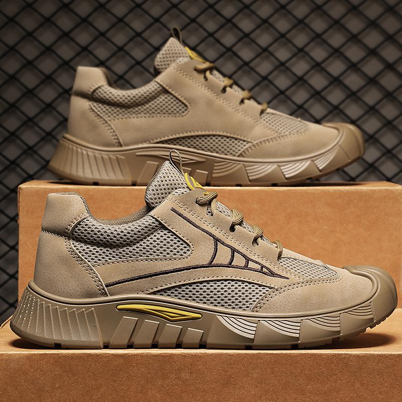 Летние новые удобные универсальные износостойкие рабочие туфли с низким верхом повседневные мужские туфли модные мужские рабочие страховочные туфли