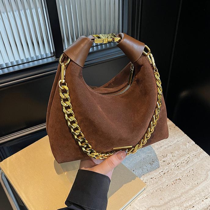 Замшевая сумка женская новая модная сумка-цепочка универсальная сумка повседневная текстура ретро сумка-мессенджер