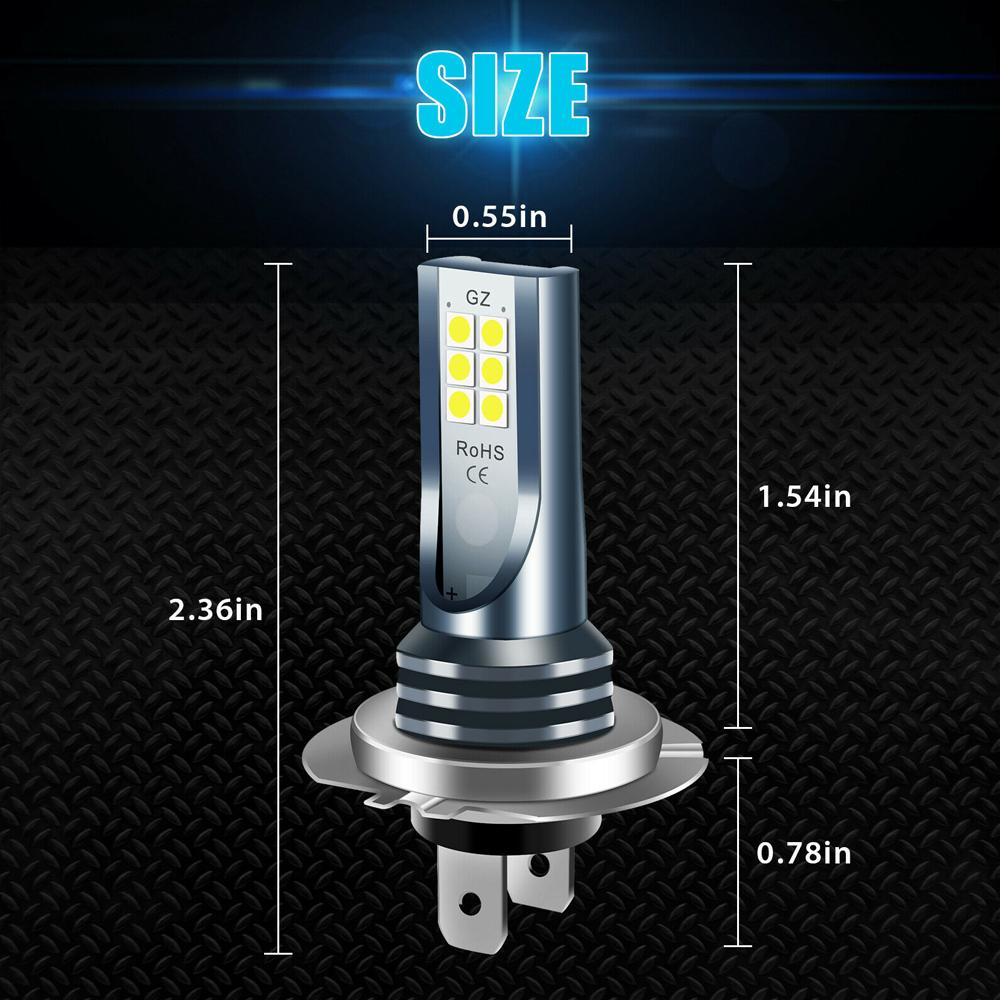 2шт автомобильные светодиодные фары H7 авто светодиодные лампы белого света 110 Вт