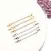 10pcs Stainless Steel Extension Chains Extended Tail Chains Lobster Clasps Connectors DIY Jewelry Making Findings Bracelet