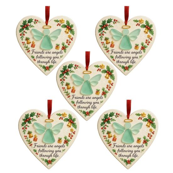 Sea Glass Angel Ornament Friends Are Angels Sea Glass Art Christmas