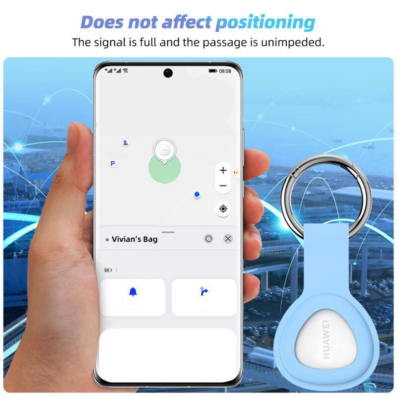 HdoorLink Waterproof Huawei Tag Tracking Device Protective Cover Anti Loss Dog Tracker Locator Silicone Portable Keychain for Huawei Tag Case