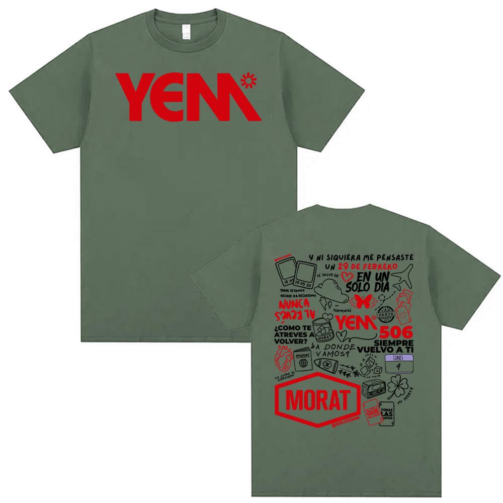 Band Morat Yem Album Print Graphic T-shirtsUnisex Harajuku High Street Hip Hop Classic T-shirt Oversized 100% Cotton T Shirt