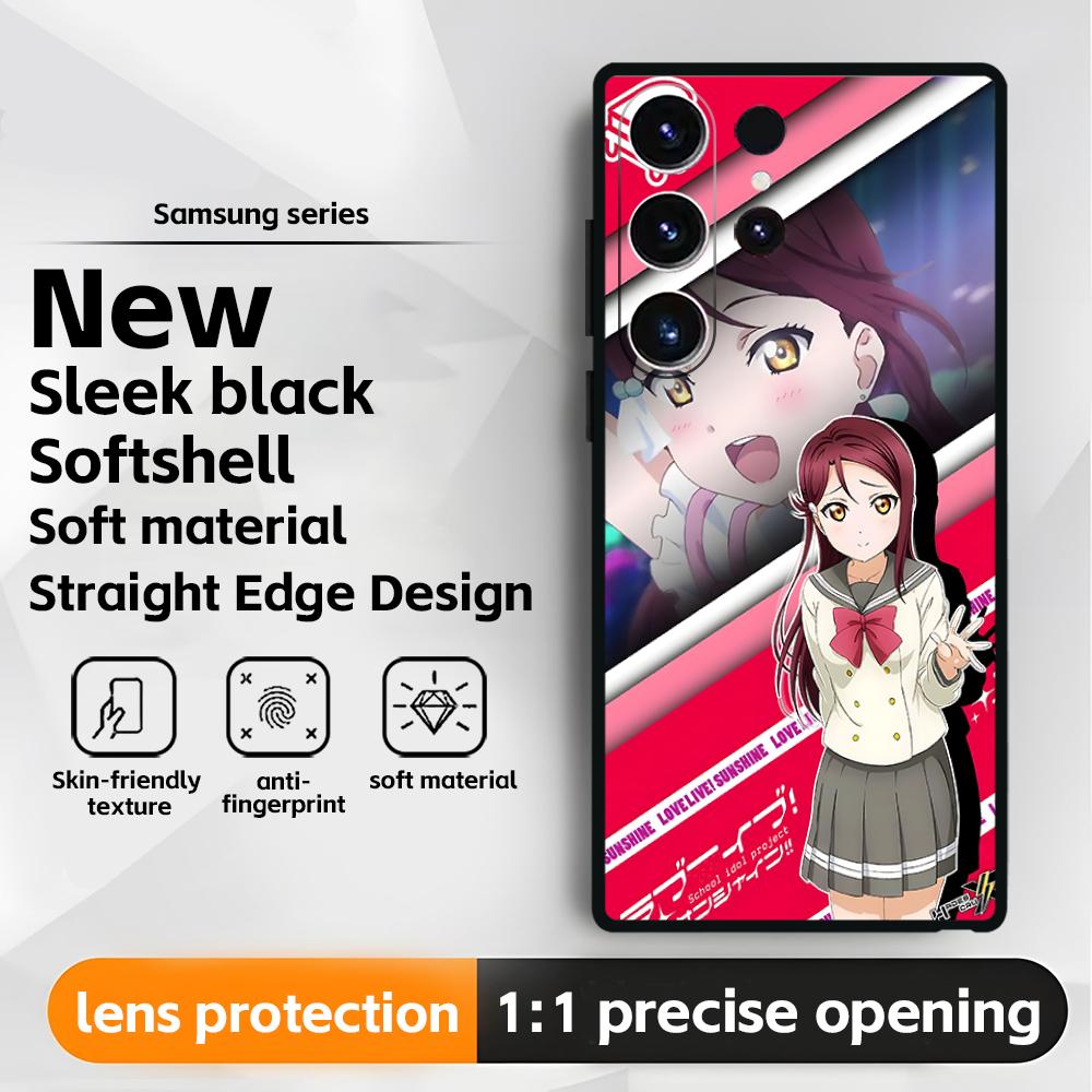 Love Live! School Idol Project Phone Case For Samsung Galaxy S25 S24 S23 S22 S21 S20 Plus Ultra Note20 Soft Black