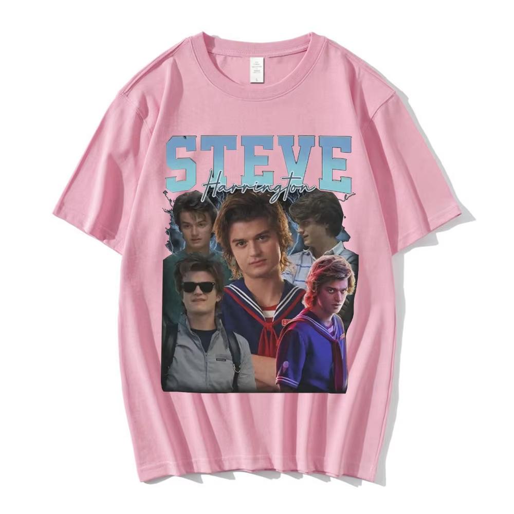 2026 Steve Harrington Tshirt Womens Printed Tshirt Unisex ShortSleeve LooseFit Cotton TShirt Harajuku Street Style Top