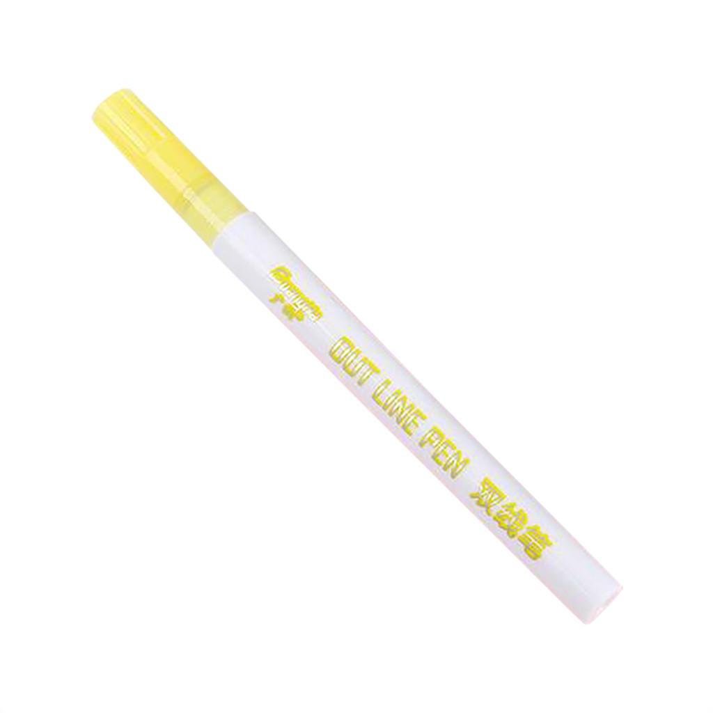Glitter Color Fluorescent Metal Color Pen Double Line Pen 2ml