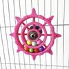 Bird Cage Toy Colorful Birds Steering Wheel For Parrots To Play And Explore Easy Installation