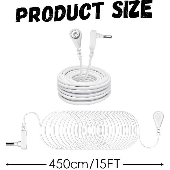 Grounding Mat Kit,Universal Grounding Mat with with 15ft Grounding Cord,Grounding Foot Mats,Computer Mat,Sleep Mat,Keep Healthy(13" x 23.6",2pc)