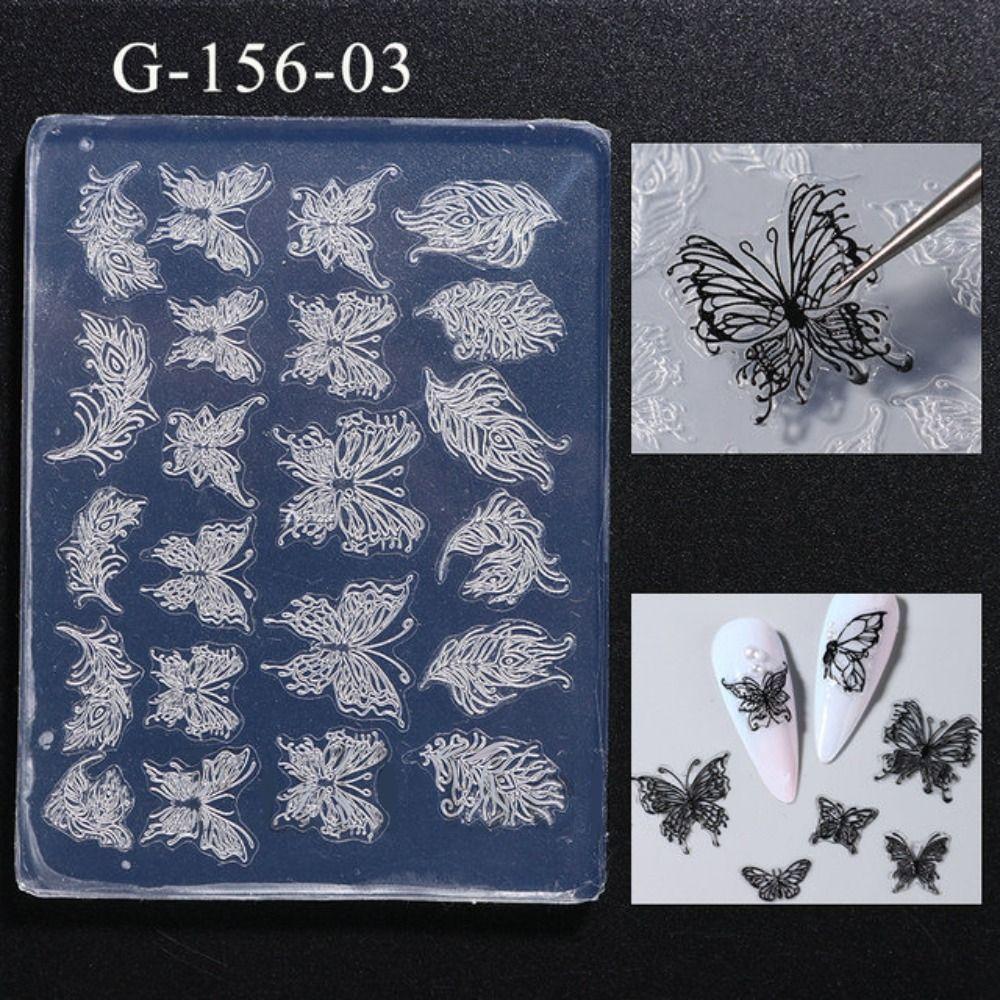 Winter Sweater Nail Carving Manicure Tool Snowflake Relief Mould Hot Gel Stencils for nail diy