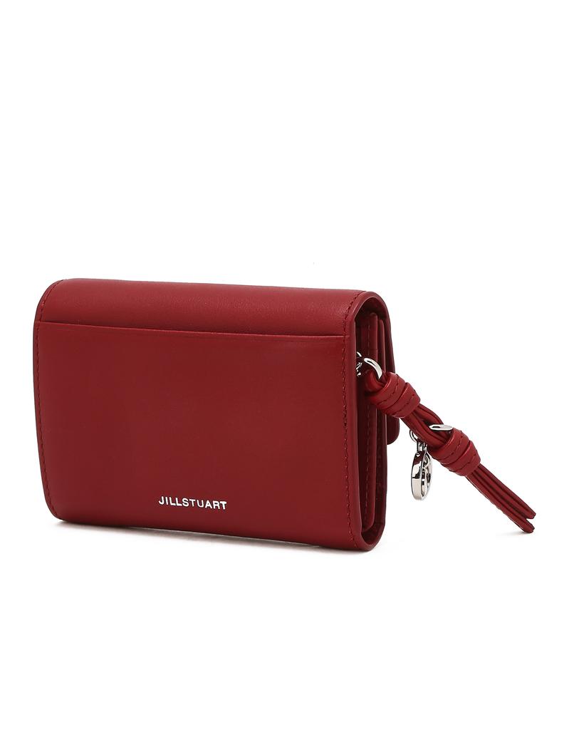 Jillstuart Acc [Нейтральный] Нейтральный Тонкий 3-складной кошелек из коровьей кожи 2 цвета