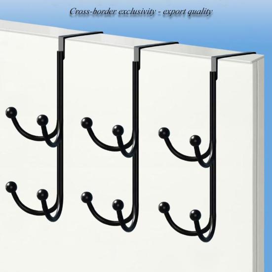 Двухслойный металлический крючок Yousheng, не повреждает дверь, простая установка, подвешивание рождественских венков, многоцелевой крючок для одежды