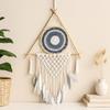 Dream Catcher Macrame Evil Eye Large White Grey