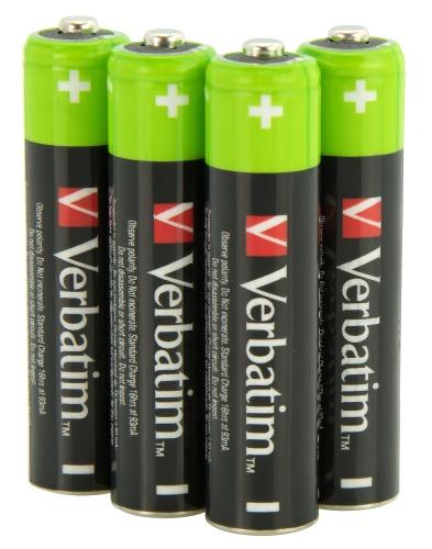 Verbatim 49514 Rechargeable Batteries NiMH AAA HR03 950mAh (4 pcs/Pack)
