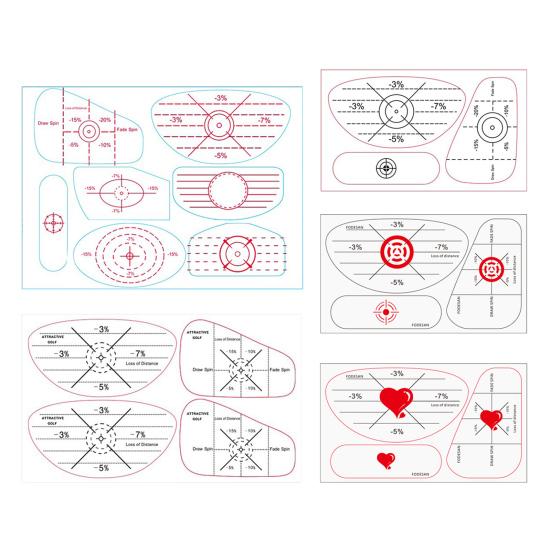 50 шт. этикеток для гольфа с защитной лентой для улучшения точности и дальности удара по мячу для гольфа. Наклейка для удара по мячу для клюшек Iron Wood Fairway.