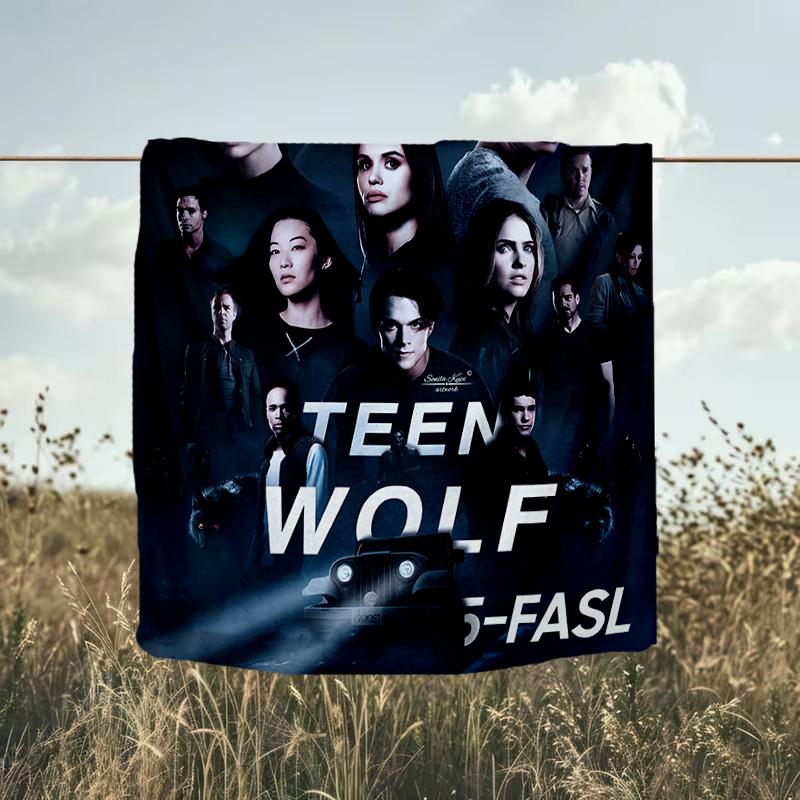1PC Teen Wolf Blanket Flannel Throw for Sofa, Indoor, Camping, Living Room, Office, Chair, And Bed Soft Birthday Christmas Gift