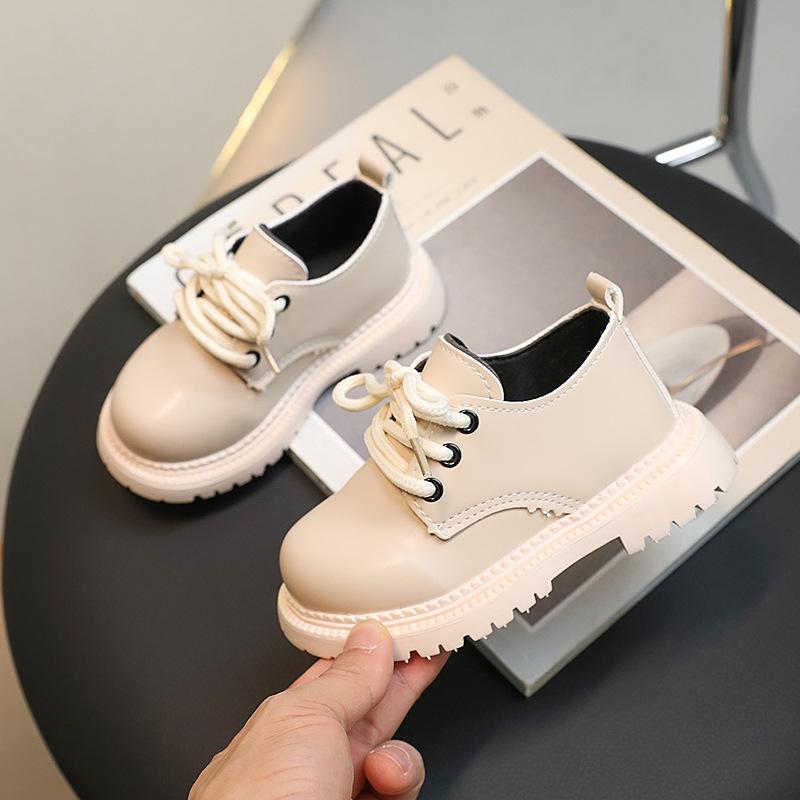 2024 Обувь для школы для девочек, униформа, британская мода для мальчиков, детская мода, повседневные мокасины с круглым носком, нескользящая детская обувь
