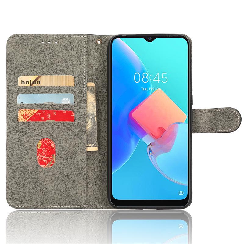 Tecno Spark 8C & Spark Go 2022 Leather Flip Case with Anti-Theft Card Holder