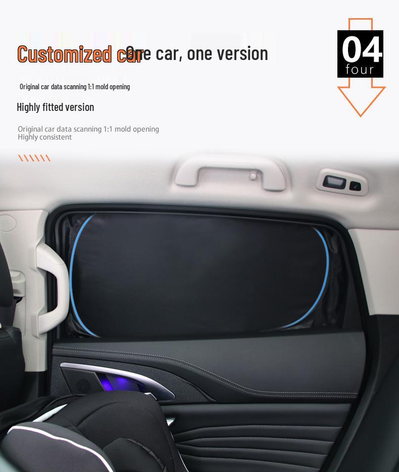 Новый солнцезащитный козырек Xiaopeng P7/P7i: Непрозрачная штора для кемпинга для уединения, защиты от солнца на боковых окнах и теплоизоляции.