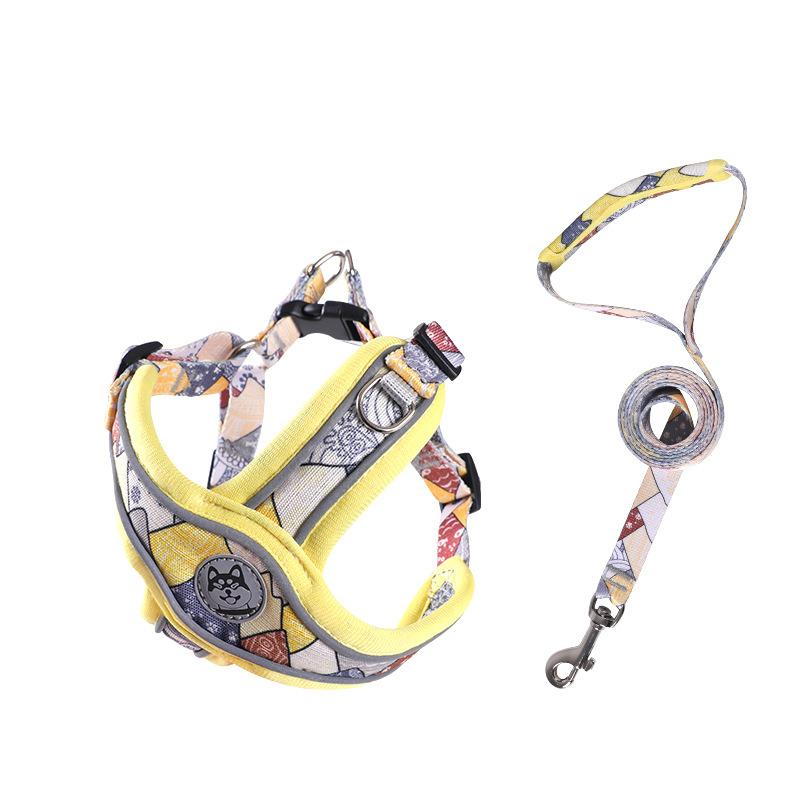 Durability Pet No-Pull Training Harness with Secure Clasp High Visibility Reflective Vest Dog Harness Leash Set