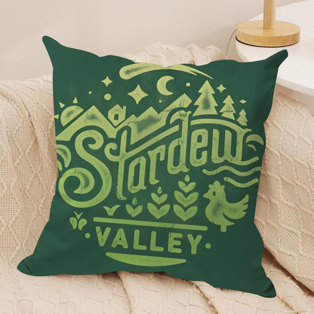 Game SStardew ValleyES Cushion Cover Soft Plush Fabric DoubleSided Printed Cushion Covers for All Seasons Home Decor