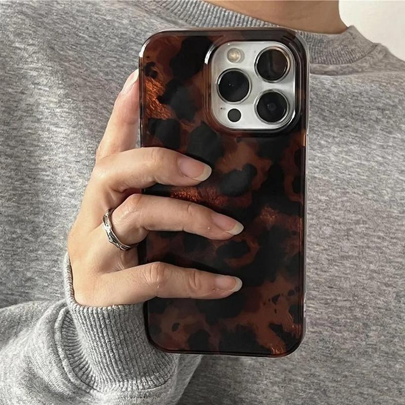 Мода Y2K Ретро Янтарная Текстура Лазерный Чехол для Телефона для iPhone 17 16 15 Pro Max 14 13 12 11 16 Plus Ударопрочный Силиконовый Мягкий Чехол