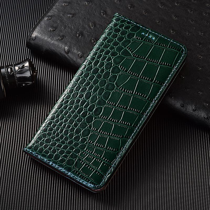 Crocodile Pattern Genuine Leather Flip Case for Apple iPhone 15 Pro Max / 15Pro Plus Business Retro Book Style Wallet Cover
