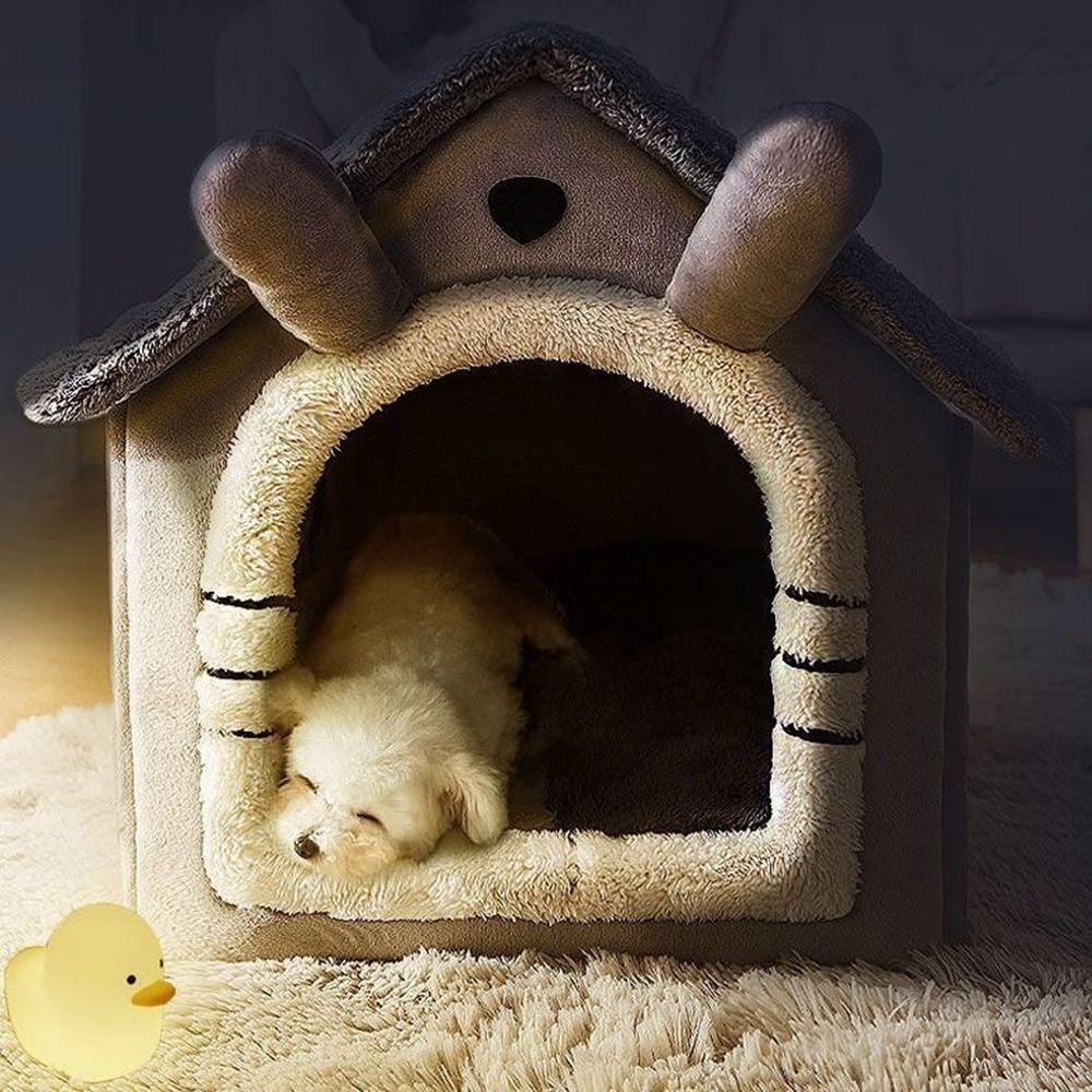 Plus Velvet Warm House Kitten Closed Cat Kennel Cat Bed Puppy Nest Pet Bed