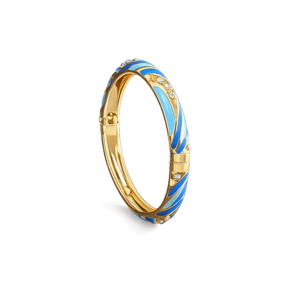 Colorful Enamel Cloisonne Bracelet Dainty Rhinestone Inlay Oil Dipping Cuff  Women
