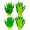 Забавные Зеленые Перчатки Гринча из Искусственного Меха - Милые Рождественские Аксессуары и Реквизит